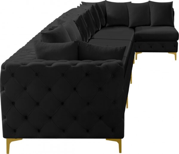 Tremblay 198" Velvet Upholstered 7pc. Modular Sectional