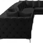 Tremblay 198" Velvet Upholstered 7pc. Modular Sectional