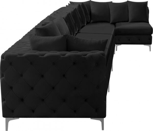 Tremblay 198" Velvet Upholstered 7pc. Modular Sectional
