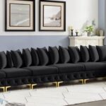 Tremblay 198" Velvet Upholstered 7pc. Modular Sectional