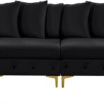Tremblay 198" Velvet Upholstered 7pc. Modular Sectional