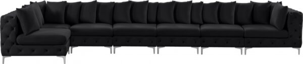 Tremblay 198" Velvet Upholstered 7pc. Modular Sectional