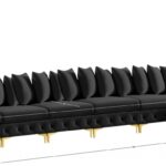Tremblay 198" Velvet Upholstered 7pc. Modular Sectional
