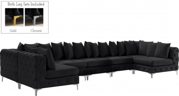Tremblay 169" Velvet Upholstered 7pc. Modular Sectional