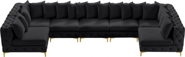 Tremblay 169" Velvet Upholstered 7pc. Modular Sectional