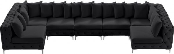 Tremblay 169" Velvet Upholstered 7pc. Modular Sectional