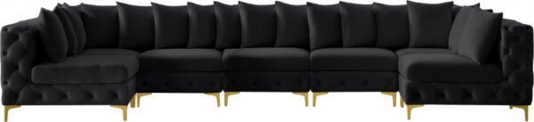 Tremblay 169" Velvet Upholstered 7pc. Modular Sectional