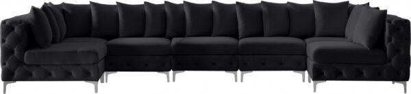 Tremblay 169" Velvet Upholstered 7pc. Modular Sectional