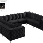 Tremblay 139" Velvet Upholstered 8pc. Modular Sectional