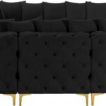Tremblay 139" Velvet Upholstered 8pc. Modular Sectional