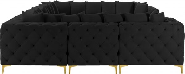 Tremblay 139" Velvet Upholstered 8pc. Modular Sectional