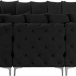 Tremblay 139" Velvet Upholstered 8pc. Modular Sectional
