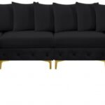 Tremblay 139" Velvet Upholstered 8pc. Modular Sectional