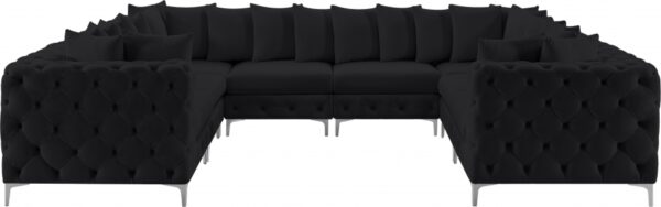 Tremblay 139" Velvet Upholstered 8pc. Modular Sectional