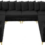 Tremblay 139" Velvet Upholstered 8pc. Modular Sectional