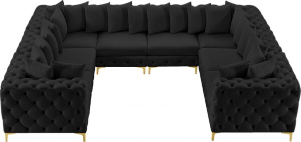 Tremblay 139" Velvet Upholstered 8pc. Modular Sectional