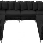 Tremblay 139" Velvet Upholstered 8pc. Modular Sectional