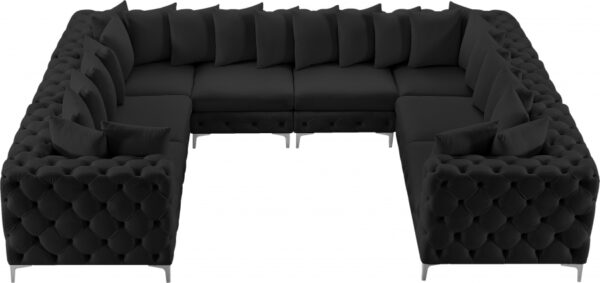 Tremblay 139" Velvet Upholstered 8pc. Modular Sectional