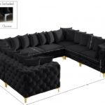 Tremblay 139" Velvet Upholstered 8pc. Modular Sectional