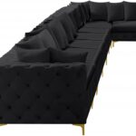 Tremblay 228" Velvet Upholstered 8pc. Modular Sectional