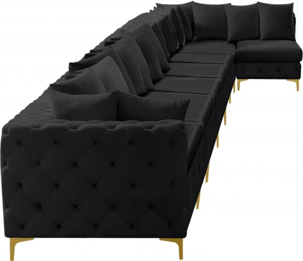 Tremblay 228" Velvet Upholstered 8pc. Modular Sectional