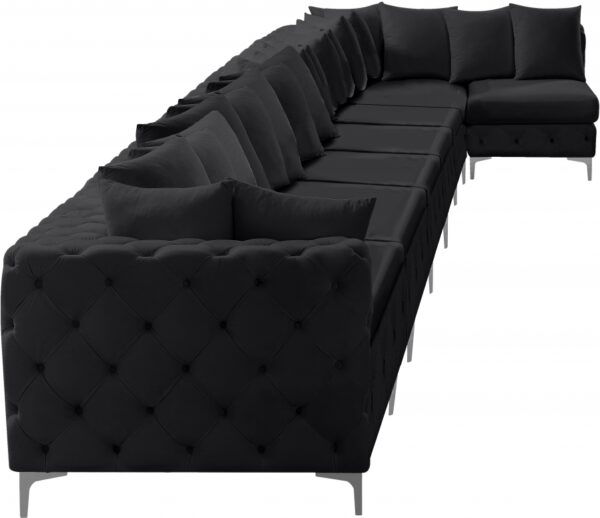 Tremblay 228" Velvet Upholstered 8pc. Modular Sectional