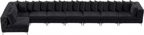 Tremblay 228" Velvet Upholstered 8pc. Modular Sectional