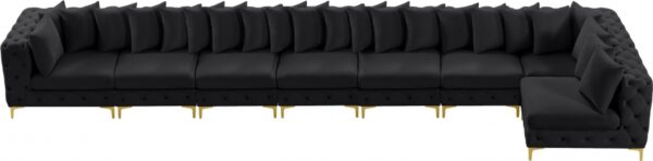 Tremblay 228" Velvet Upholstered 8pc. Modular Sectional
