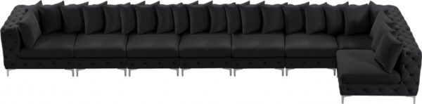 Tremblay 228" Velvet Upholstered 8pc. Modular Sectional