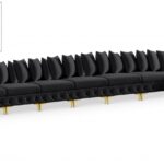 Tremblay 228" Velvet Upholstered 8pc. Modular Sectional