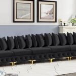 Tremblay 228" Velvet Upholstered 8pc. Modular Sectional