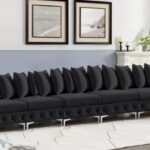 Tremblay 228" Velvet Upholstered 8pc. Modular Sectional