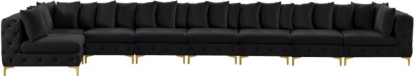 Tremblay 228" Velvet Upholstered 8pc. Modular Sectional
