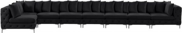 Tremblay 228" Velvet Upholstered 8pc. Modular Sectional