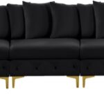 Tremblay 228" Velvet Upholstered 8pc. Modular Sectional
