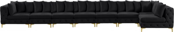 Tremblay 228" Velvet Upholstered 8pc. Modular Sectional