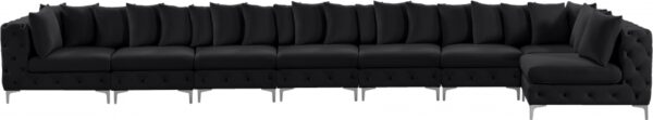 Tremblay 228" Velvet Upholstered 8pc. Modular Sectional