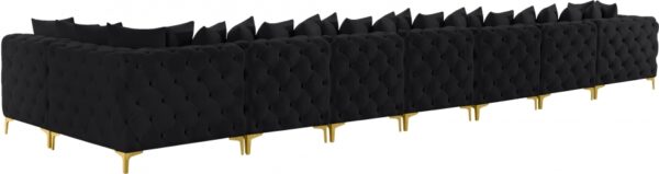 Tremblay 228" Velvet Upholstered 8pc. Modular Sectional