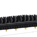 Tremblay 228" Velvet Upholstered 8pc. Modular Sectional