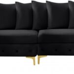 Tremblay 169" Velvet Upholstered 8pc. Modular Sectional