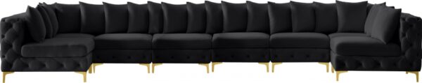 Tremblay 169" Velvet Upholstered 8pc. Modular Sectional