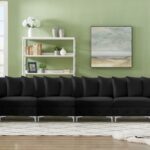 Tremblay 169" Velvet Upholstered 8pc. Modular Sectional