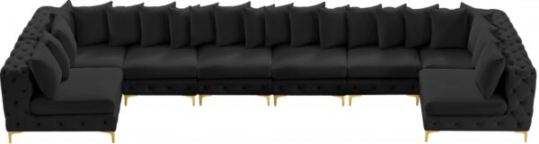 Tremblay 169" Velvet Upholstered 8pc. Modular Sectional
