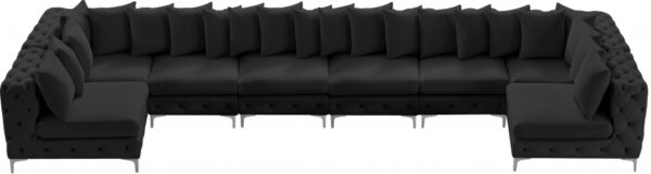 Tremblay 169" Velvet Upholstered 8pc. Modular Sectional