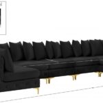 Tremblay 169" Velvet Upholstered 8pc. Modular Sectional