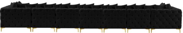 Tremblay 198" Velvet Upholstered 9pc. Modular Sectional
