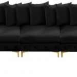 Tremblay 198" Velvet Upholstered 9pc. Modular Sectional