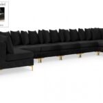 Tremblay 198" Velvet Upholstered 9pc. Modular Sectional