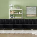 Tremblay 198" Velvet Upholstered 9pc. Modular Sectional