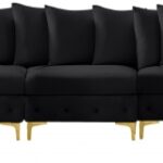 Tremblay 198" Velvet Upholstered 9pc. Modular Sectional